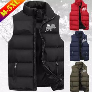 Gilet da uomo Gilet in cotone stampato di alta qualità Autunno e inverno caldo antivento in stile britannico da uomo