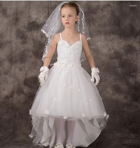 Vestidos de menina flor para casamentos 3d floral apliques rendas crianças pequenas vestidos de bebê vestido de comunhão country