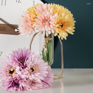 Decorative Flowers Artificial Flower Bouquet Wedding Decoration Gerbera Home Decor Bride Christmas Gifts