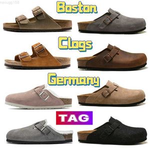 Designer Clogs Sandal Runs Boston Kapcieczki Slajdy Niemcy Cork Sandał Sandał Slajd Mess Menów Buty Buty Runss Skórzane zamszowe taupe Slipper Arizona Mayari Sandały