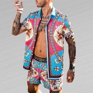 new designers brand mens Tracksuits shirts two piece sets fashion outfits printed Short sleeve Leisure sportswear clothes cotton j296H