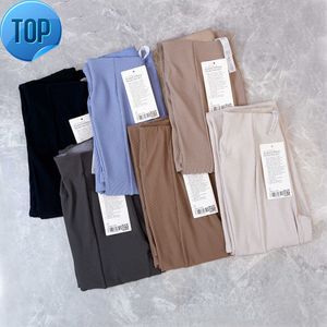 LL Yoga Pantaloni svasati Pantaloni lunghi da donna a vita alta Slim Fit Pantaloni a zampa d'elefante Mostra gambe Fitness Solid LABAKUh