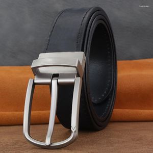 Cintos fantasia vintage cáqui jeans homens designer de alta qualidade marca superior vaca couro genuíno jovem pino fivela casual ceinture hom