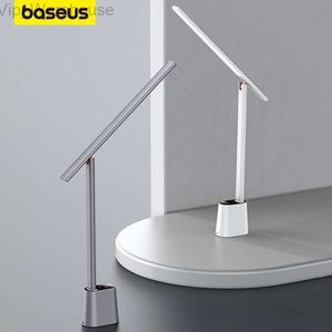 Baseus LED Desk Lamp Foldable Table Lamp Study Dimmable Office Light Bedside Lamp For Read Smart Control Brightness Eye Protect HKD230831