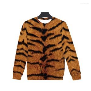 Felpe con cappuccio da uomo Uomo 3D Leopard Graphic Print Manica lunga Causale Ragazzi Hip Hop Felpe sportive oversize O Collo Top Abbigliamento