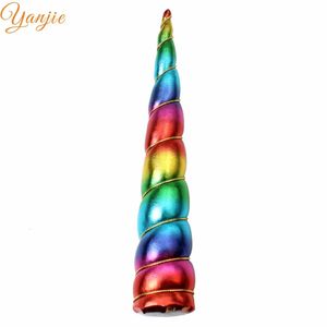 Hårtillbehör 5st/Lot Unicorn pannband Metallic Cosplay Festival Horse Horn Trendy Diy Girls Hair Accessories for Kids Pannband för fest 230830