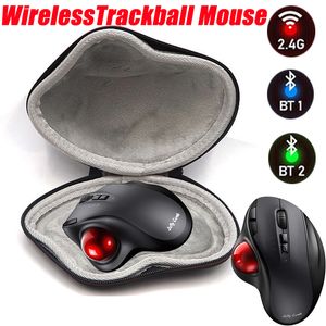 Ratos Missgoal 2.4G Wireless Trackball Mouse Vertical Laser Ratos com capa protetora dura para laptop 1600dpi mouse ergonômico 230831
