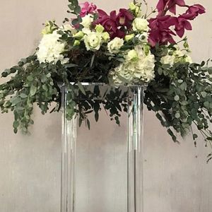 Altre forniture per feste di eventi Vase floreale acrilico da 10 pacchetti mobili per centrotavola chiare per la decorazione del tavolo da reception di nozze rack floreale di lusso 230228