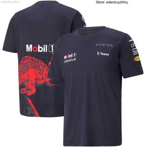 2022 Men's Red Colore Bull T Shirts F1 Verstappen Jersey Formula 1 Graphic Breathable Quick Dry Racing Uniform Fashion Men's Loose And Cool Tee