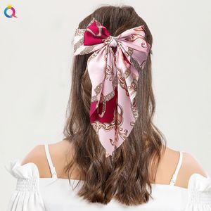 Bow Ribbon Hair Clip Новые женщины крупные бахноты Barrettes Женщины хвостики клип для головного повязки девочек аксессуары для волос подарки 1780