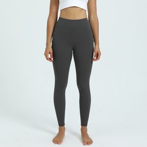 Calça feminina leggings colorida cor de cor de ioga de ioga de alta cintura