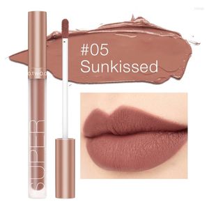 Lip Gloss Matte Liquid Lipstick Tinted Lips Stain Long-Lasting Non-Stick Cup Waterproof High Pigmented Velvet Lipgloss R3MF