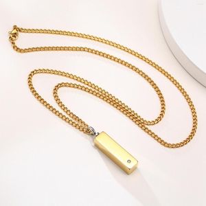 Anhänger Halsketten Cube Kristall Urne Andenken Schmuck Dekorative Hypoallergen Künstliche Edelstahl Charm Medaillon Für Asche Geschenk