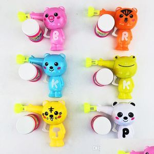 Sand Play Water Fun Outdoor Kids Toys Soap Blow Animal Bubble Gun Child Cartoon Plastic Baby Gift Colorf Drop Delivery Gifts DH2WJ