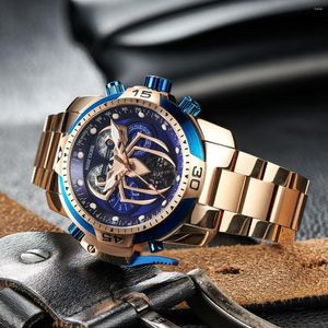 Wristwatches Reef Tiger/RT Luminous Casual Watches Perpetual Calendar Spider Dial Automatic Sport Bracelet RGA3532SP