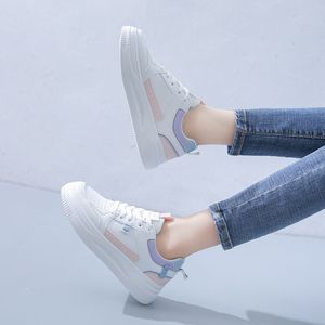 Fashion HotSale Women's Flatboard Shoes White-rosa vit-lila våren Casual Shoes Sneakers Color49