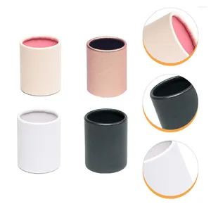 Gift Wrap 4pcs Small Cardboard Cylinder Flower Wrapping Boxes Wedding Round