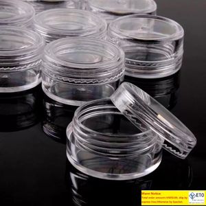 Prov Clear Cream Jar mini kosmetiska flaskor behållare transparent potten för nagelkonst liten klar kan tenn för