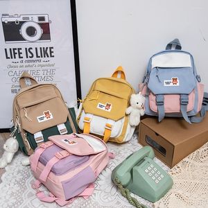 School Bags Candy Color Small Backpack Korean Style Women Student Cute Mini Bag Teenager Girls Kawaii Leisure Travel