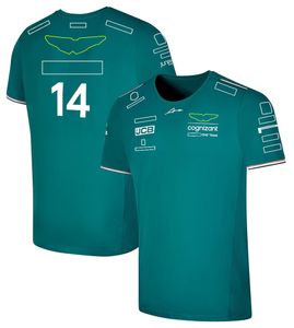 F1 2024 Oficjalne męskie t-shirt Formuła 1 Suit wyścigowy T-shirty koszulki F1 Polo Kierowcy 14 i 18 dużych koszulek koszulek