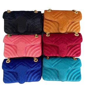 Den senaste högkvalitativa axelväskan kvinnors messenger väska lyxhandväska mode messenger väska hög kvalitet klassisk praktisk sammet handväska 443497