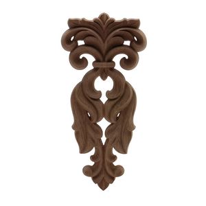 Decorative Figurines Objects & Ornamental Retro Exquisite Wood Decal Applique Onlay Doors Wooden Long Large Rubber Cabinet Window