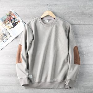 Herren-Kapuzenpullover, Herren-Pullover mit Rundhalsausschnitt und samtverdicktem, warmem, lässigem Pullover-Unterhemd mit Nerz im Herbst und Winter