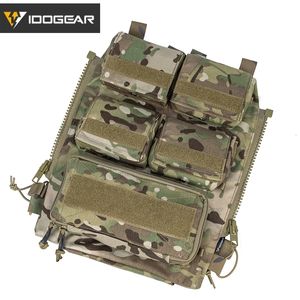 Utomhuspåsar Idogear Tactical Pouch Bag Zip On Panel Modul Ryggsäck för Plate W Mag AVS JPC20 CPC Vest 3573 230228