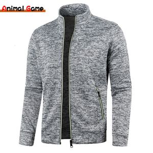 Mens Hoodies Sweatshirts Inga tröja med dragkedja Stativ Collar Pullover Men man tröja kläder 4xl 230301