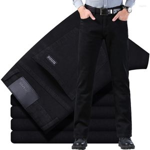 Jeans da uomo Uomo Dritto Vestibilità regolare Abbigliamento casual semplice Cotone medio elasticizzato Nero