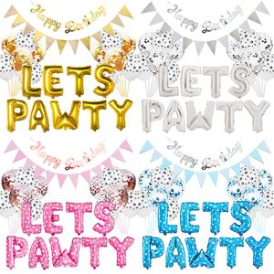 Other Event Party Supplies A Set Of Pet Cat And Dog Birthday Aluminum Foil Balloon Room Theme Background Decoration 230228