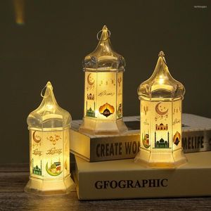 Lampy stołowe LED wiatrową lampion elektroniczne świece wiszące ornament do dekoracji festiwalu muzułmańskiego Eid Mubarak Mubarak