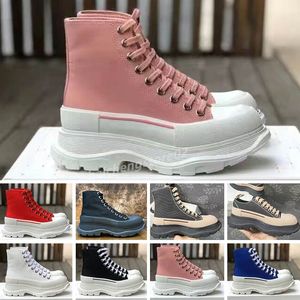 Wholesales Dunks Designer Boots Fashion Casual Shoes Tread Slick Canvas Sneaker Arrivals Platform Shoes High Triple White Royal Pale Pink Red Women B9