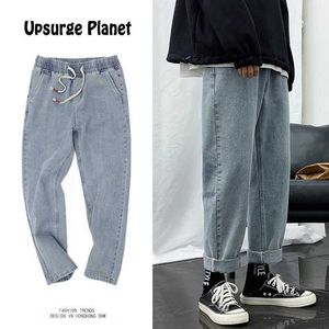 Jeans da uomo Jeans da uomo azzurri Pantaloni a nove punte Pantaloni larghi e stretti Pantaloni da uomo Trend Allmatch Pantaloni oversize Streetwear Z0301