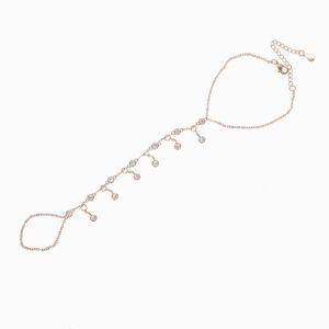 Link bransoletki łańcuch łańcucha 3 kolor Rose Gold 3mm Sparing Cz Girl Women Turcki biżuteria Bransoleklinklink