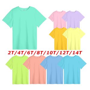 Wholesale Sublimation Pastel Light Colored Toddler Blank Heat Transfer T-shirts Polyester Clothing DIY Parent-child Clothes American Size 2T/4T/6T/8T/10T/12T/14T A12