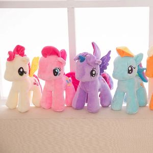 25 cm regnbåge ponny poly plysch leksak söt lila yue doll barns lekkamrat present närvarande