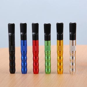 Mais recentes tubos coloridos de filtro de liga de alumínio seco Herb Tobacco apanhador de fumantes Bat Bat One Hitter Pipes Handpipes Portátil TubiPipide Dicas de bocal de cigarro dhl