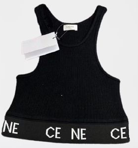 CE designer crop top women's tops tees tanks Camis sports leisure Sexy bottoming elastic vest Off Shoulder Tank Top Casual Sleeveless Backless Top Shirts Black