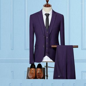 Ternos masculinos Pauldsm Men Suit Set Wedding Dissen Dress 3Pieces Slim Fit Macho Blazer de alta qualidade Partido elegante Homme Figurino Design