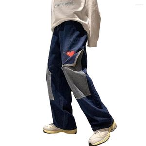 Jeans da uomo Pantaloni in denim Tasche multiple Primavera Autunno Spogliatoio Cerniera Vita media Uomo da indossare tutti i giorni
