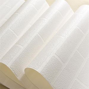 Bakgrundsbilder 10m 3D Imitation Brick Pvc White Home Decor Bakgrund Bakgrund Väggklistermärken Papper Stereo Diy för vardagsrum