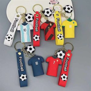 Soccer Star Peripheral Postacie Anime Dekoracje Figurki Keyring Cute Keyschain Jersey Cartoon Bag