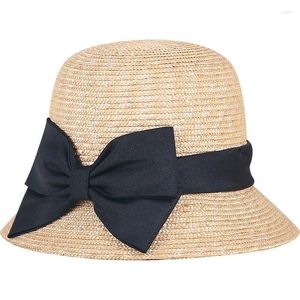 Chapéus de aba larga chapéu de palha bowknot lady moda ladranshade garotas dobráveis ​​garotas de verão tampa solar estadual praia sol sol