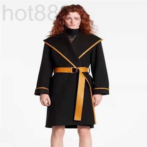 Cappotto da donna Trench Coat Fashion Designer di alta qualità con cappuccio V0JF