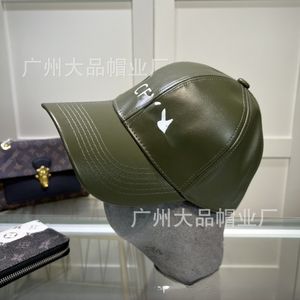 Luxury Casquette Designer Genuine Leather Letters Print Fashion Street Baseball Hat Man Woman Cap