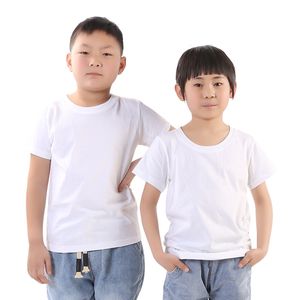 Sublimering Vit tomt barn värmeöverföring T-shirts Polyesterkläder DIY Parent-Child Clothes American Size 2T/4T/6T/8T/10T/12T/14T A12