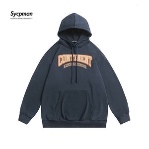 Men's Hoodies Sweatshirts European and American Hip-hop Letter Pattern Hooded Hoodie Men and Women Loose Couple's Clothing Casual and Versatile 230301