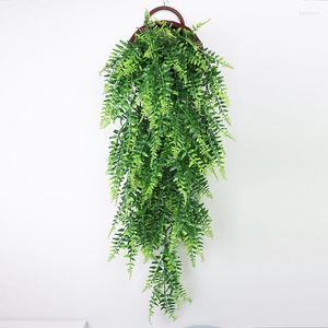 装飾的な花90cm人工植物緑のつる吊りアイビールームの壁の装飾プラスチック葉の偽の結婚式のパーティーガーデンホームデコレーション