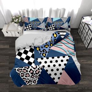 Bedding Sets 3D Printed Simple Green Plants Printing Kid Duvet Cover Pillowcase Bed Set Girl Adult Irregular Figure Bedclothes